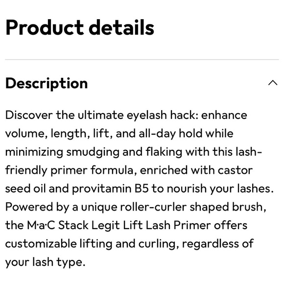 MAC Cosmetics Macstack Legit Lift Lash Primer/Base 2 pic set NWT - Picture 12 of 14